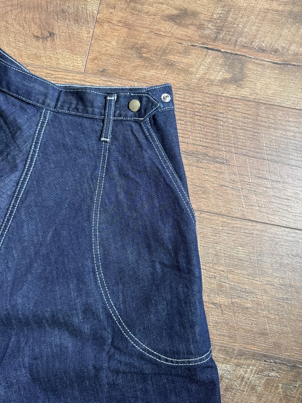 Freddies Of Pinewood Blue A-Line Denim Midi Skirt NWOT 30/W - Picture 7 of 11